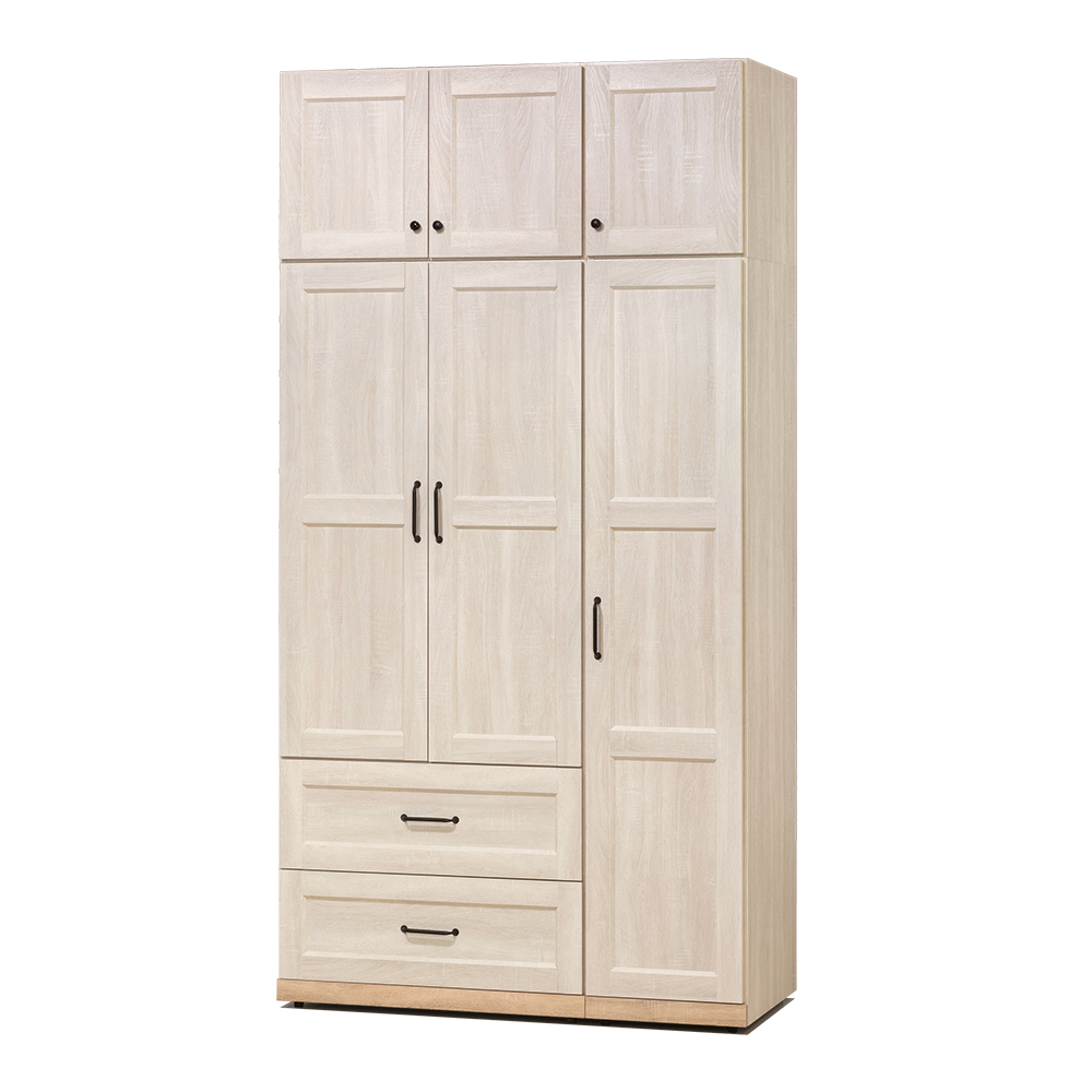 【唯熙傢俱】查理白橡木4x7尺抽屜衣櫃, , large