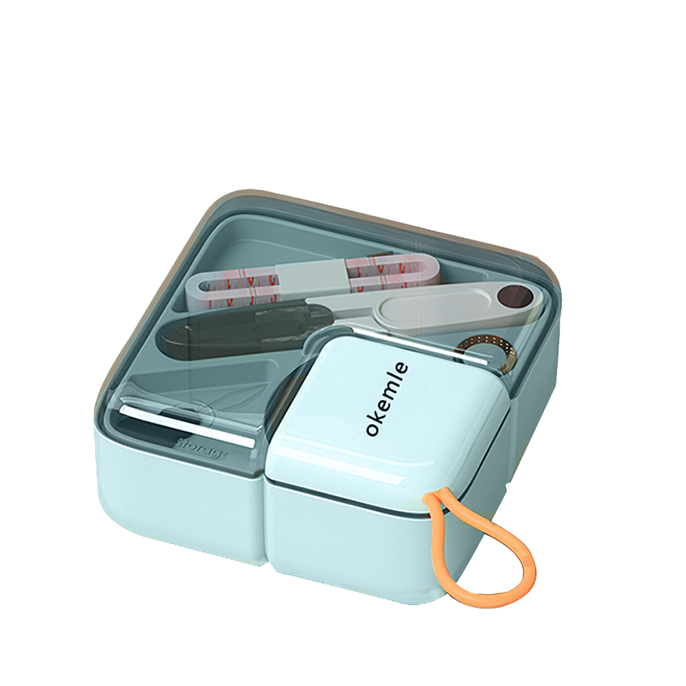 【上手家居】針線盒 淺綠色(針線/針線包/縫紉工具包/針線組/針線收納), , large