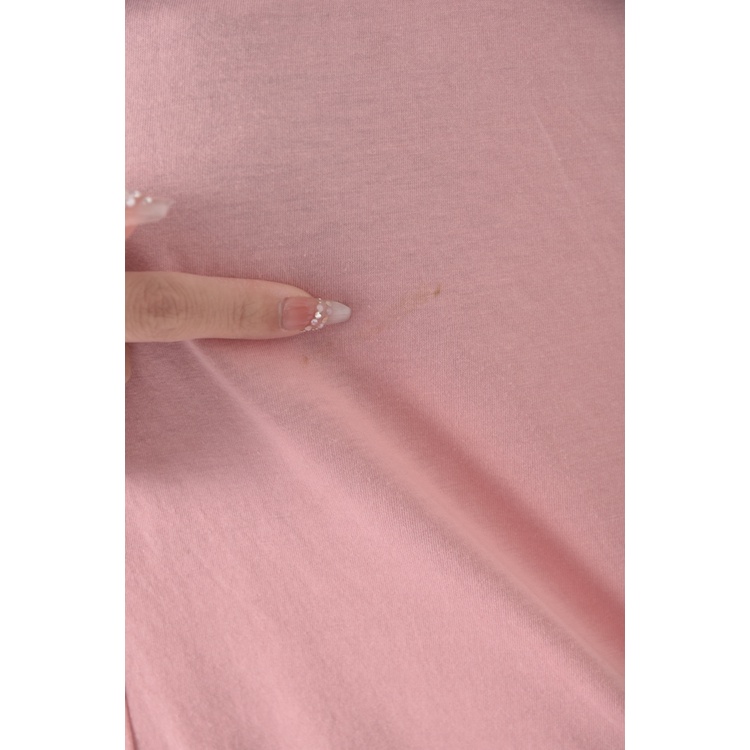 (S) viva king韓牌質感造型領口粉色短袖上衣二手衣, , large