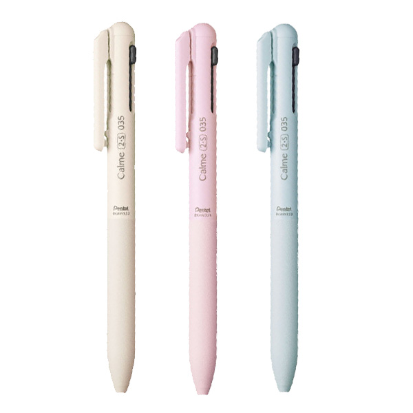 【 Pentel 飛龍 】 Calme靜暮 三用輕油性筆-黑+紅+自動鉛筆 0.35mm /支 XBXAW333  -  多款可選, , large