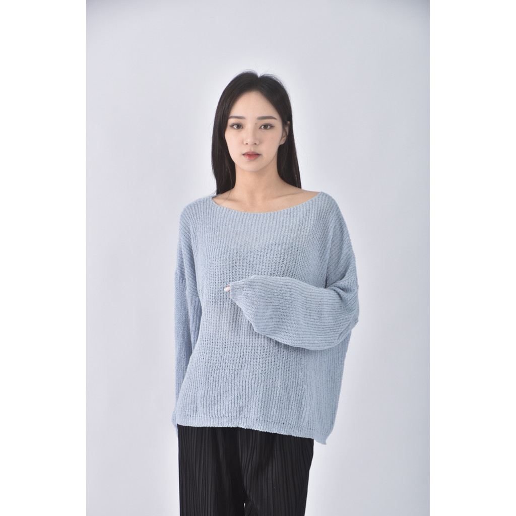 (2XL) levely and thisway韓牌質感藍色長袖上衣二手衣