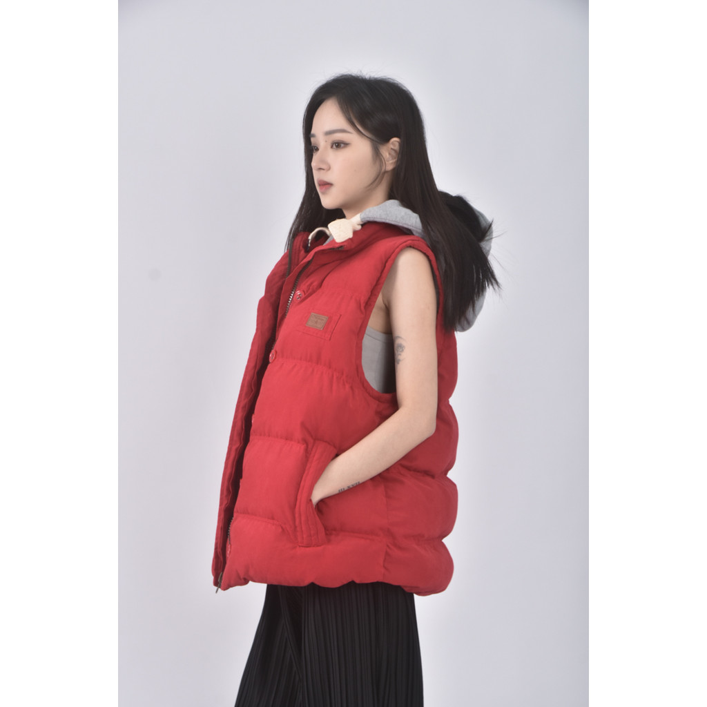 (L) ob style質感背心紅色外套二手衣, , large