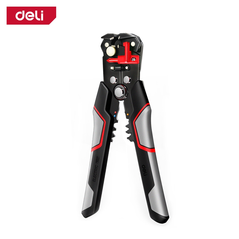 【得力工具 deli tools】 多功能 加強版刀片 自動剝線鉗 剝線鉗 免對孔快速剝線鉗 -2in1 自動剝線鉗(0.6-6mm ), , large