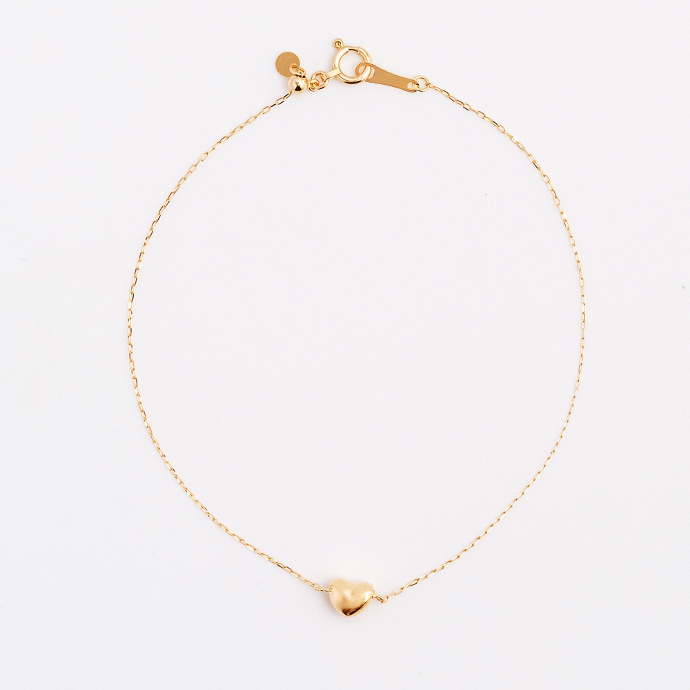 【18K手鍊】A'jane 18K金 暖光心願 愛心手鍊 A052503-007, , large