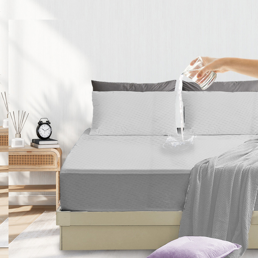 Silver Ion Antibacterial 100% Waterproof Breathable Pillow Protector (Anti-Dust Mite) &ndash; 1 Pair, , large