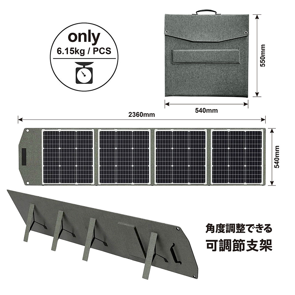 KOTSURU 8馬赫 200W可折疊便攜式手提太陽能板 適用攜帶式儲能電源(戶外露營 限電 停電), , large
