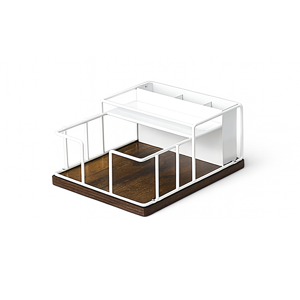 【上手家居】餐具餐巾面紙盒 白色(餐巾紙架/紙巾盒/桌面紙巾盒/紙巾架/面紙架), , large