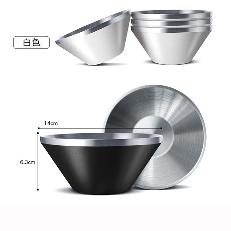 仙德曼雙層304不鏽鋼笠形碗-4入-抹茶綠+316不鏽鋼餐具組-4套入, , large