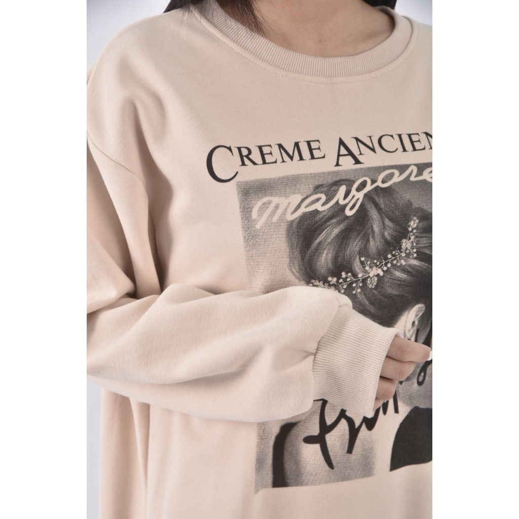 (XL) ai hu圓領杏色長袖上衣二手衣, , large