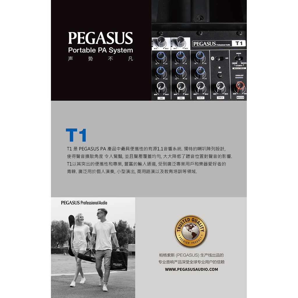 Pegasus T1 立柱形主動式喇叭系統【敦煌樂器】, , large