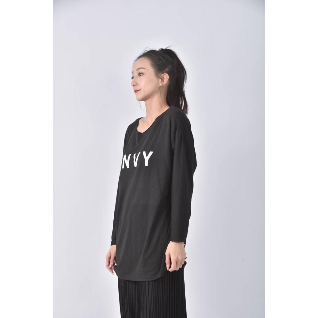 (XL) chase字母黑色長袖上衣二手衣, , large