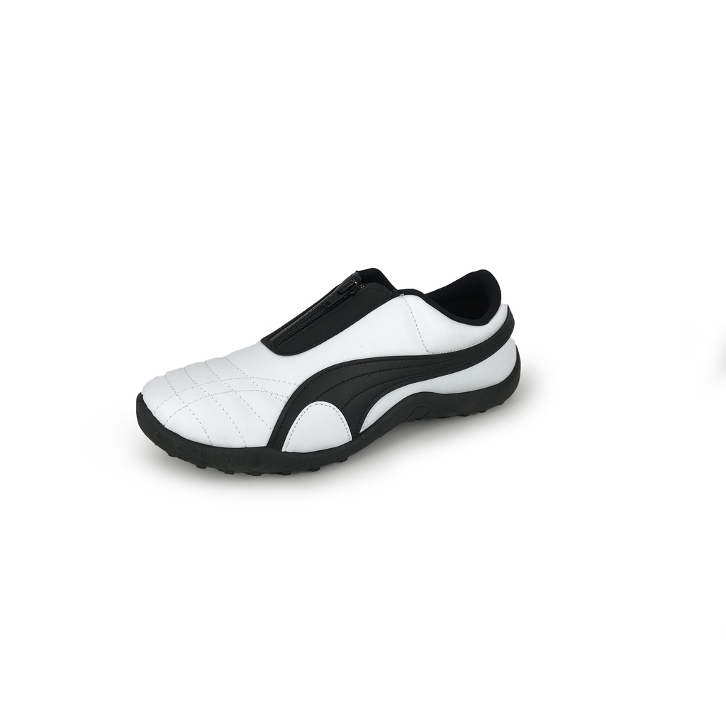 襪套式男休閒運動鞋 男運動鞋 男鞋 簡約 撞色 拉鍊 免綁鞋帶 省力 耐髒 人體工學 柔軟 抓地 防滑 黑 白 黑紅, , large