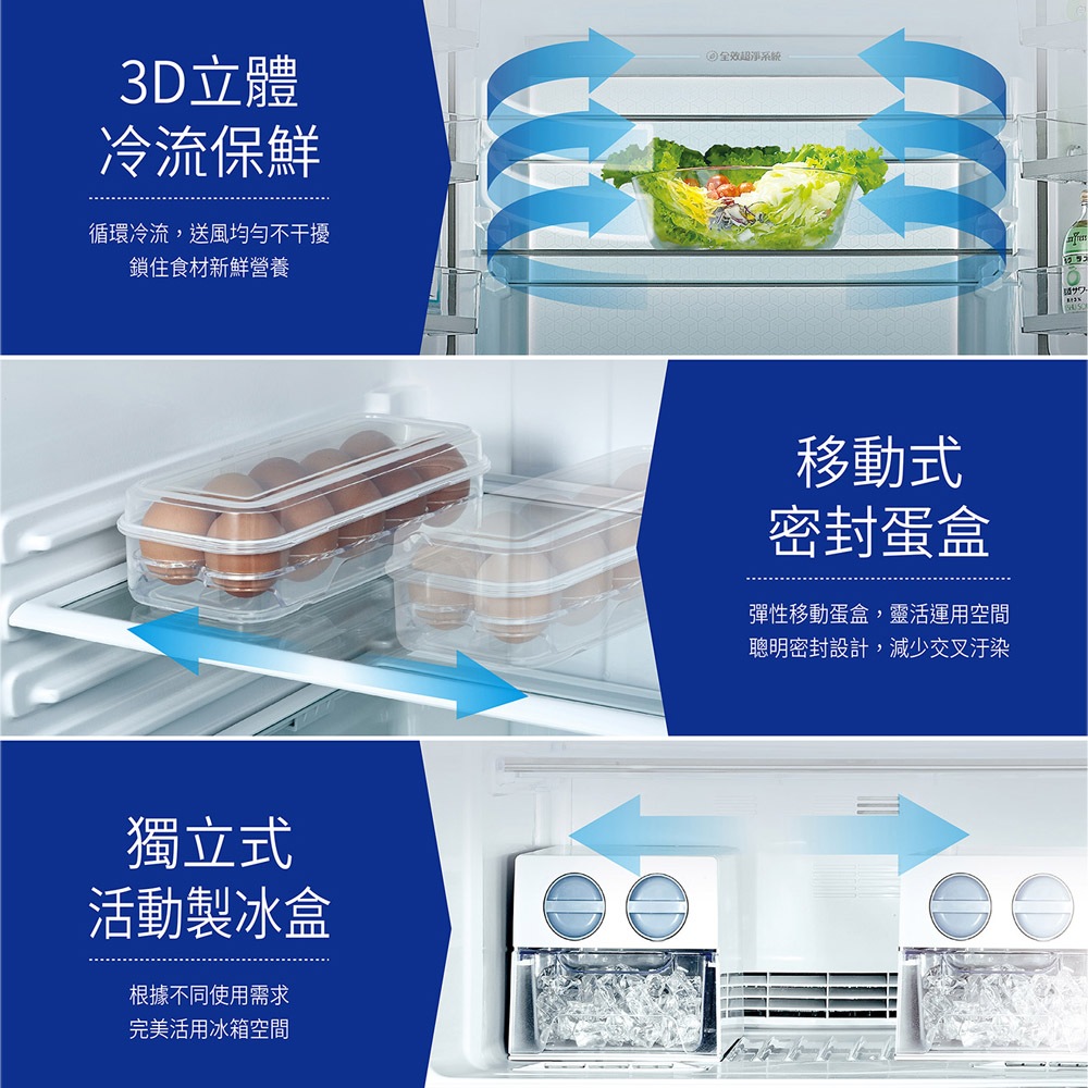 SANLUX 台灣三洋 606公升 一級節能台灣製-3°C變頻微凍室三門電冰箱 SR-V612C, , large