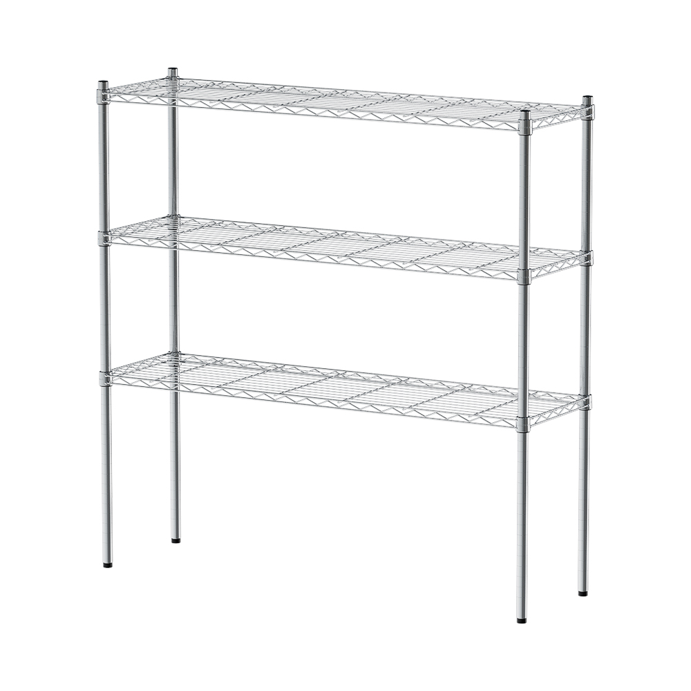 【Y HOUSE】120x35x120cm Lightweight Three-layer Iron Rack Iron Rack Shelf-Electroplating, , large