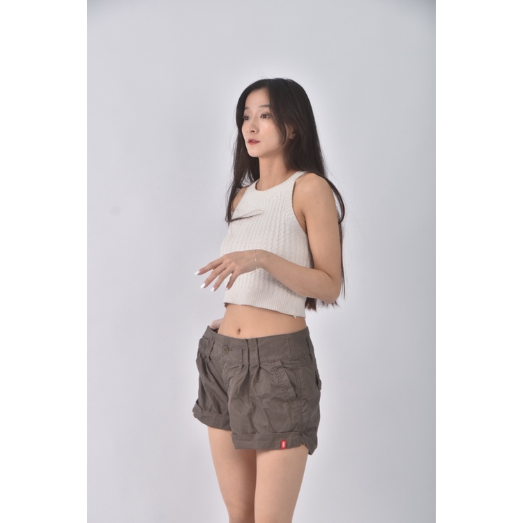 (3XL) edc高腰棉質棕色短褲二手衣, , large