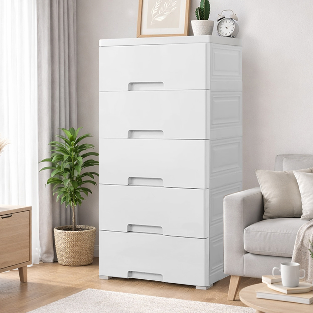 【AOTTO】42面寬五層附輪抽屜收納櫃(AC-001W), , large