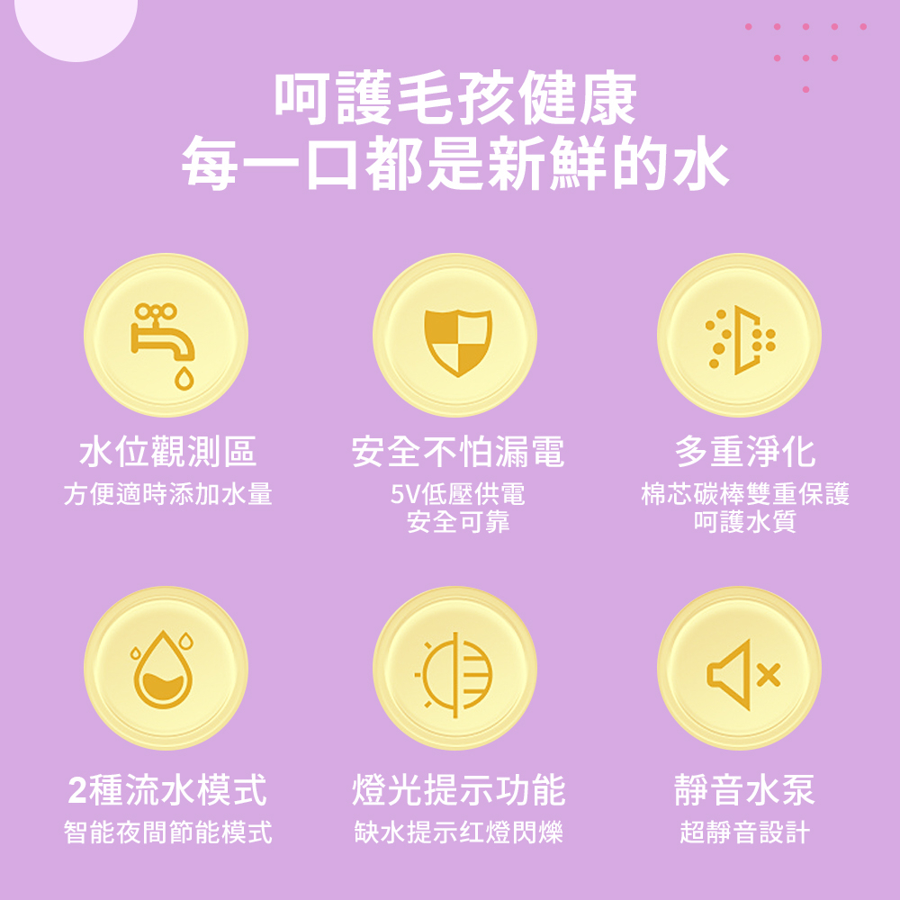 【P&H寵物家】Petmii 2.6L寵物智能飲水機(貓咪智能飲水機  循環飲水機), , large