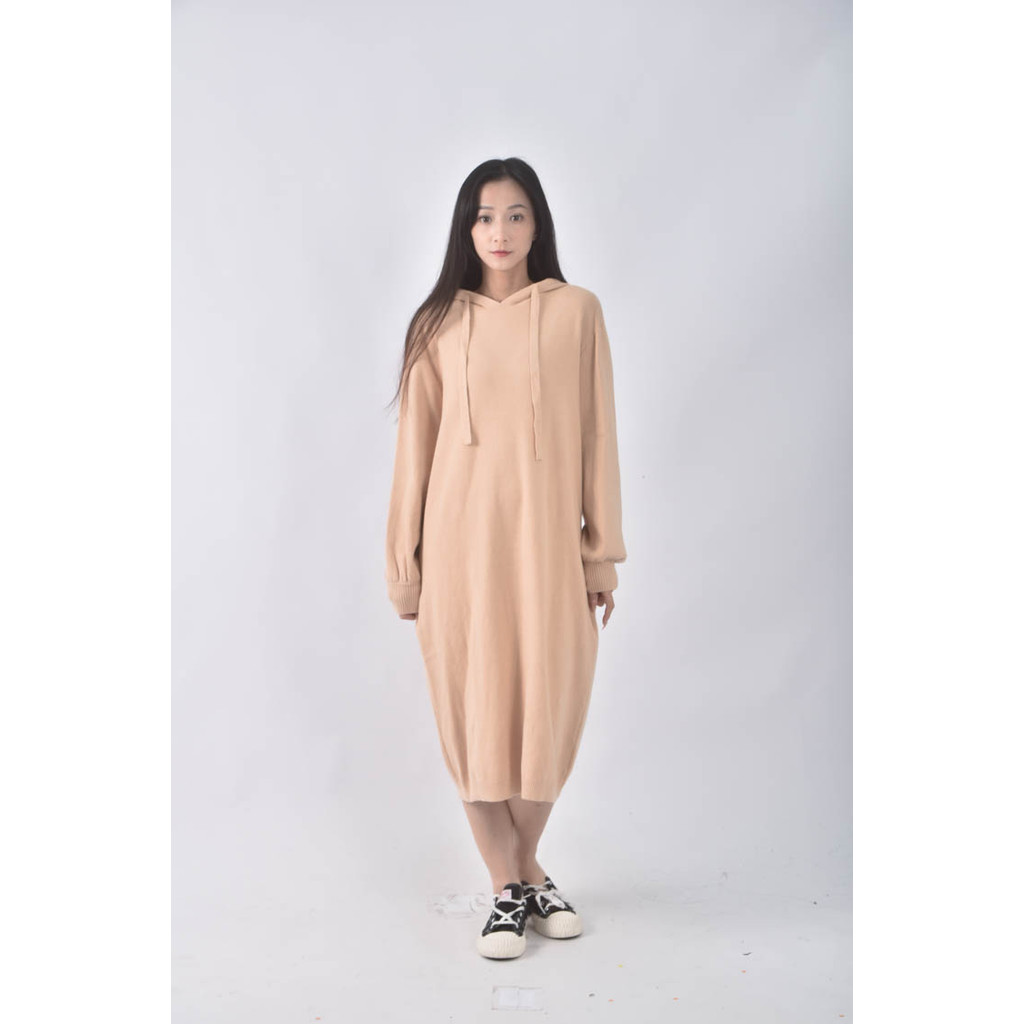 (L) something like me連帽杏色洋裝二手衣, , large