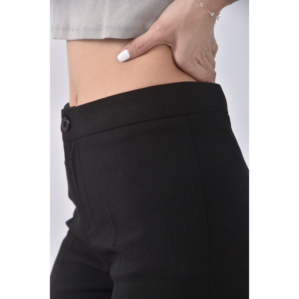 (M) 西裝直筒黑色長褲二手衣, , large