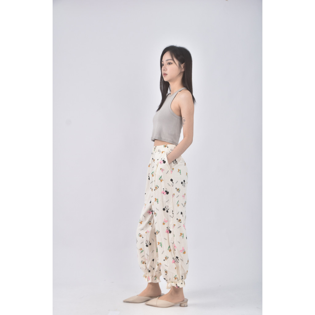 (XL) 高腰質感米奇杏色長褲二手衣, , large