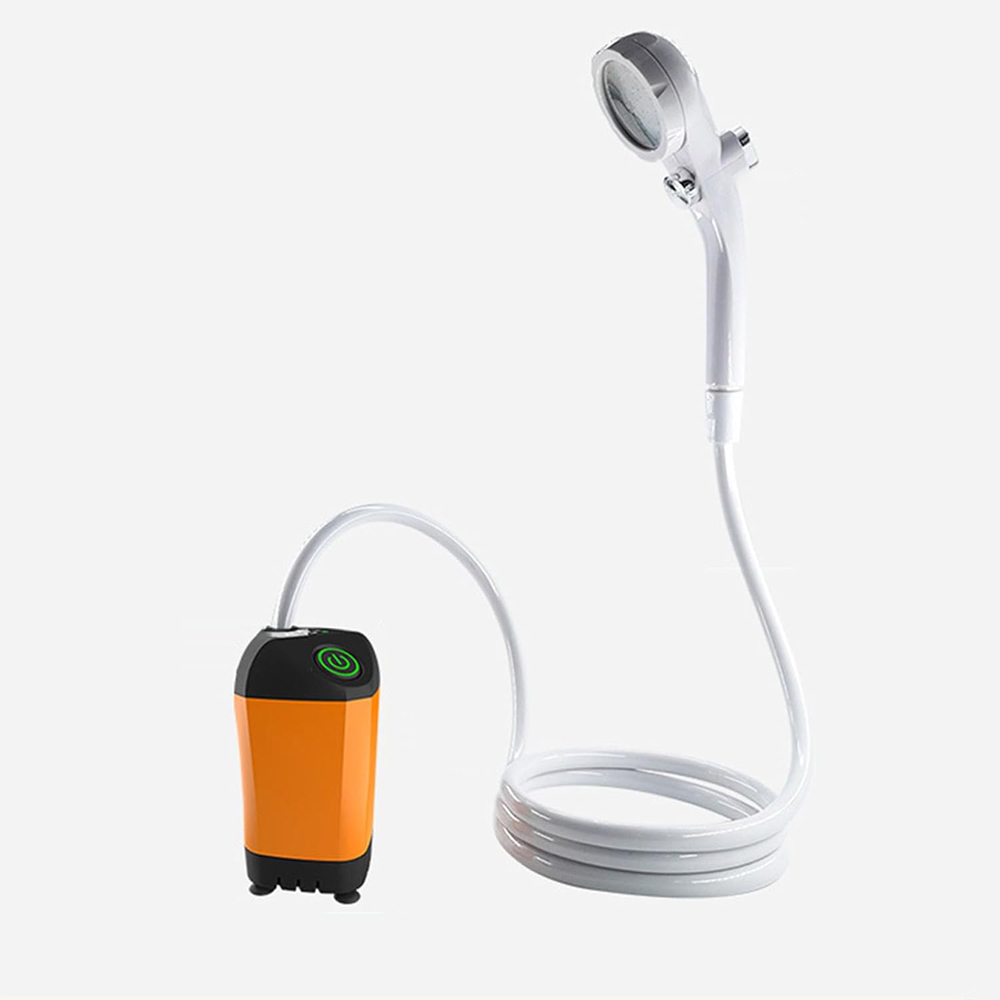 Portable outdoor shower, portable shower, pressurized shower head, suitable for wilderness survival, camping, and simple showers for construction site dormitories., , large
