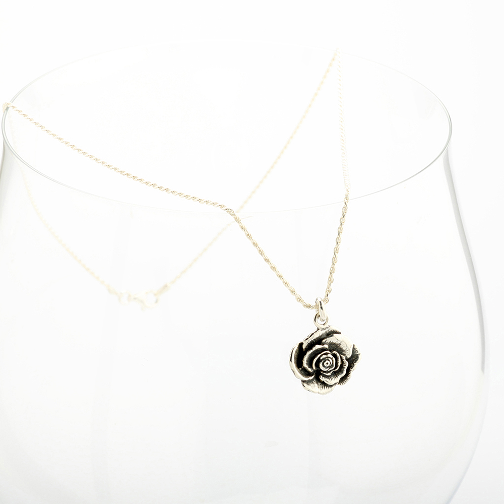 【Angel & Me】小王子 玫瑰 花 (大) Rose s925 純銀 項鍊, , large