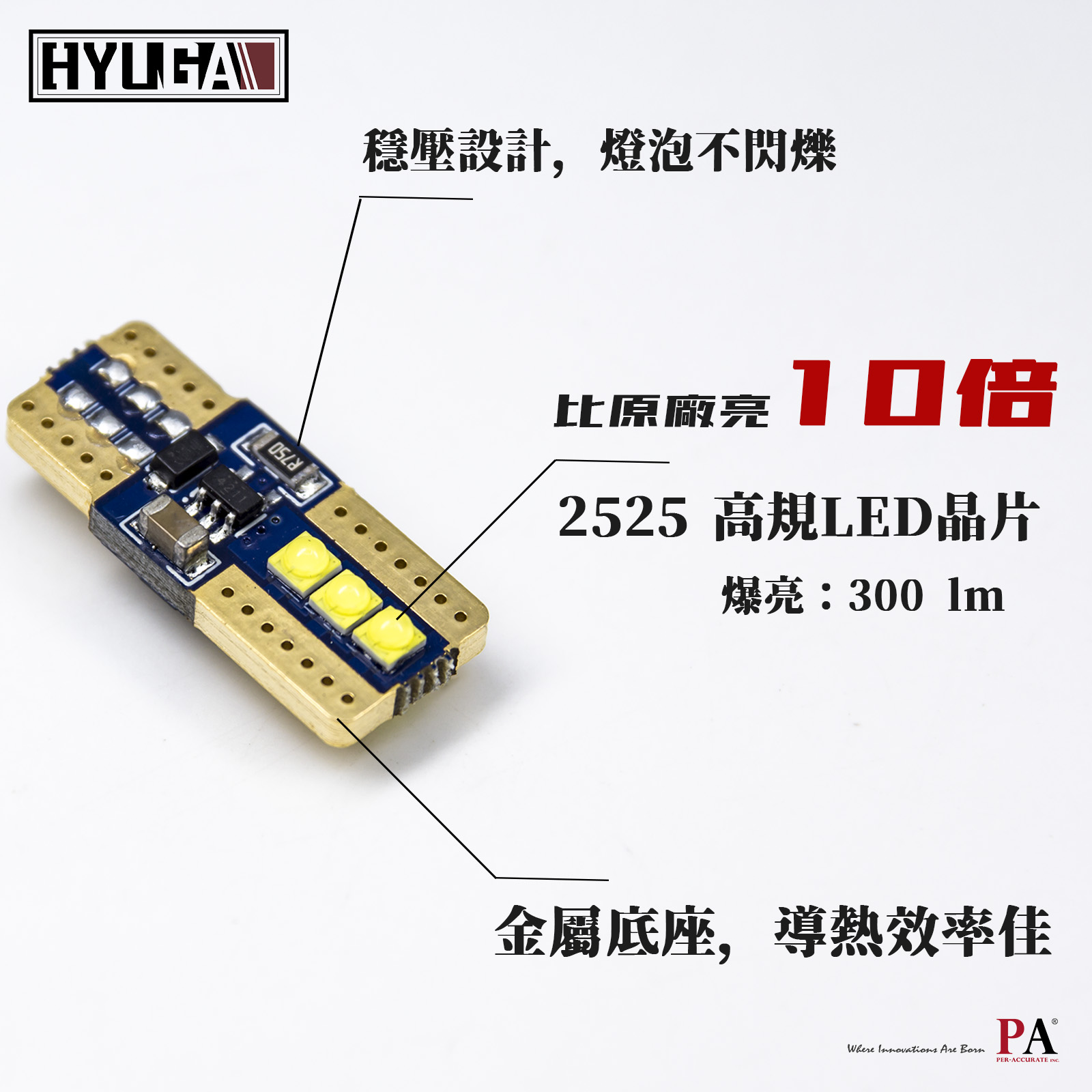 [PA LED]  HX-1｜T10 LED 車牌燈 小燈 室內燈 後車箱燈 白光, , large