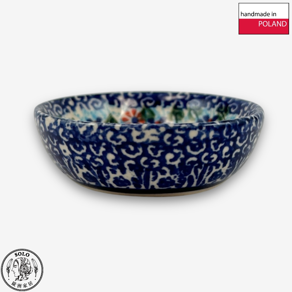 【SOLO Vintage】Cerraf Polish Pottery 7cm Small Bowl Crimson Sunset Floral Whisper Series Made in Poland, , large