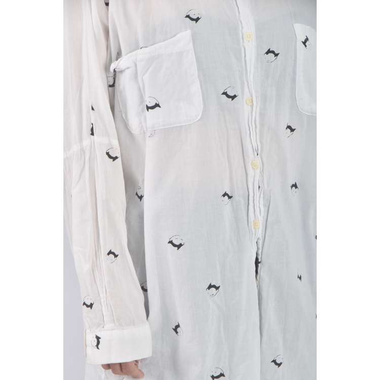 (2XL) girls落肩寬鬆白色襯衫上衣二手衣, , large