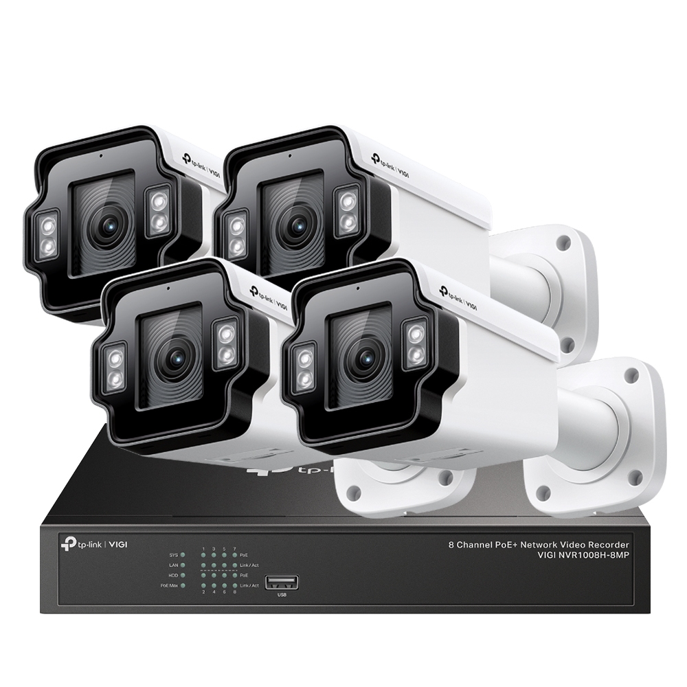 TP-LINK 昌運監視器組合 VIGI NVR1008H-8MP 8路主機+ 400萬網路攝影機*4, , large