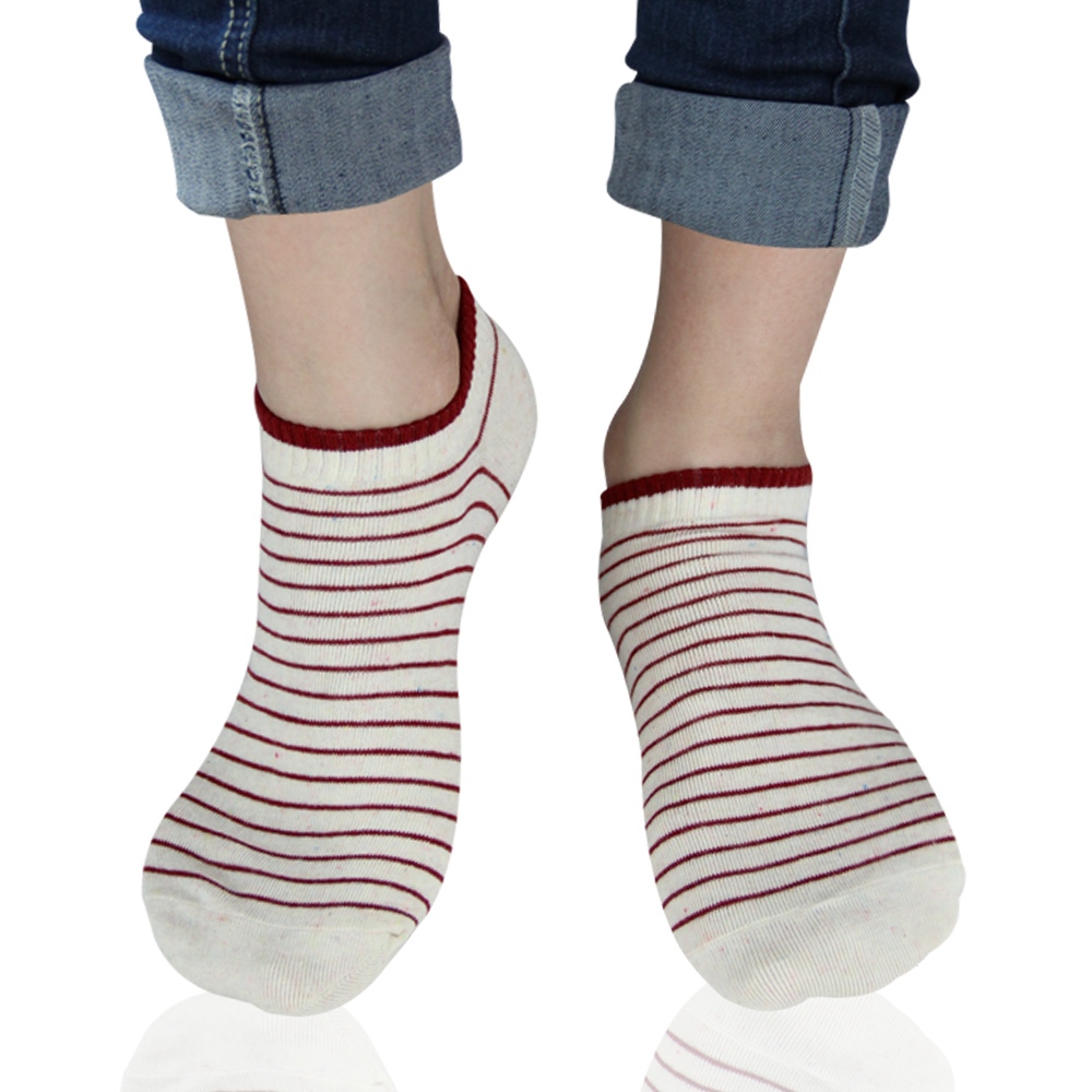 【D&G】舒適條紋女踝襪<丈青>D315 襪子 短襪 低口襪, , large