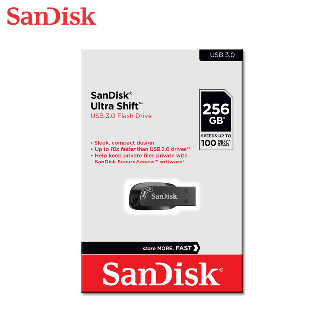 【SanDisk】CZ410 Ultra Shift 256G USB 3.0 隨身碟 速度 100MB/s, , large