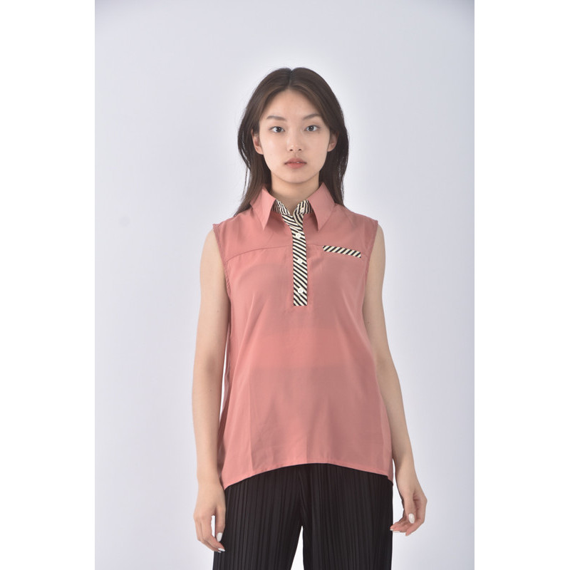 (S) tokyo fashion質感無袖橘色上衣二手衣, , large
