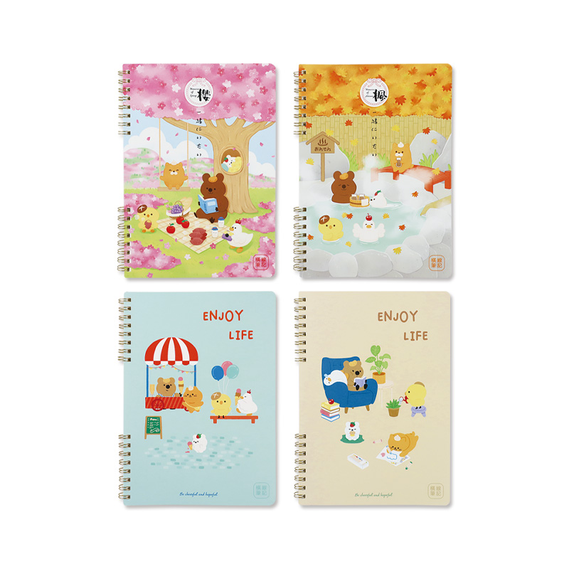 A5兩段式雙圈筆記/橫線, , large