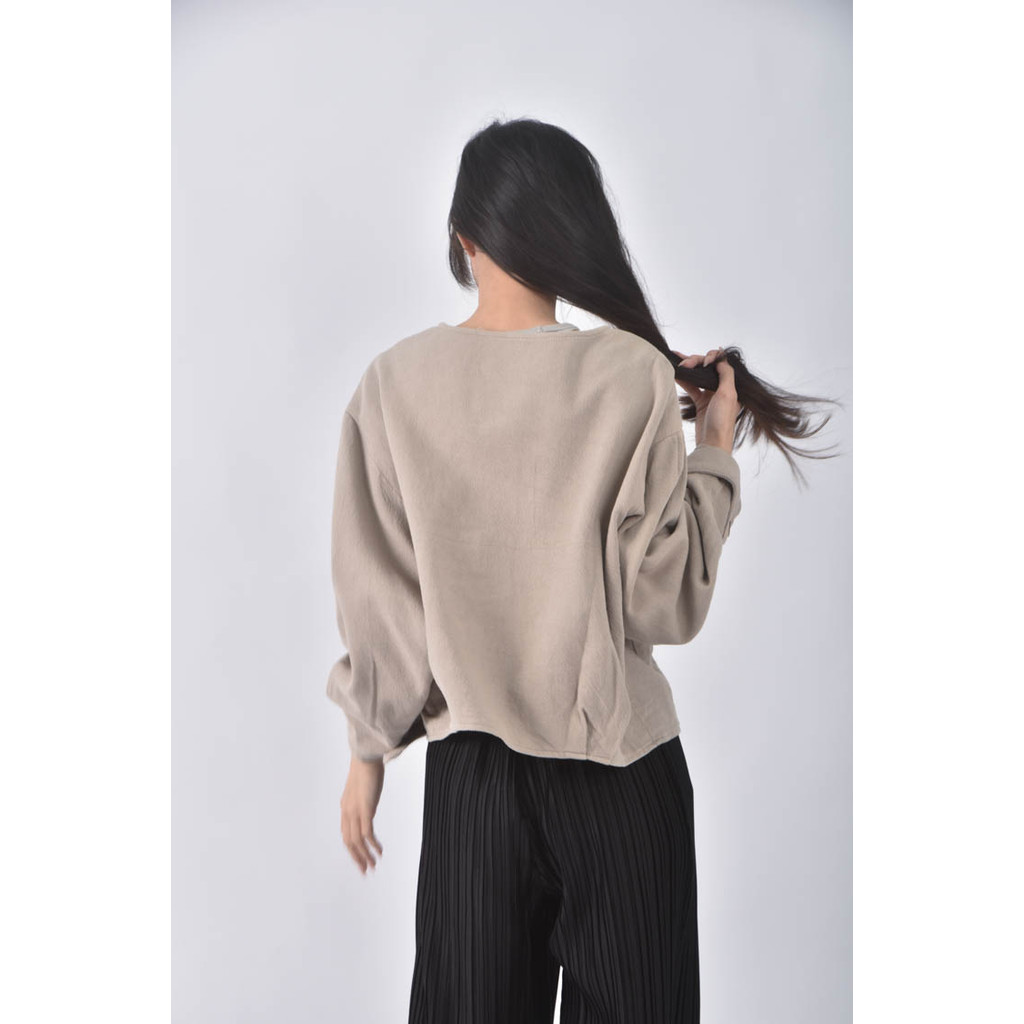 (XL) levely and thisway韓牌排扣杏色外套二手衣, , large