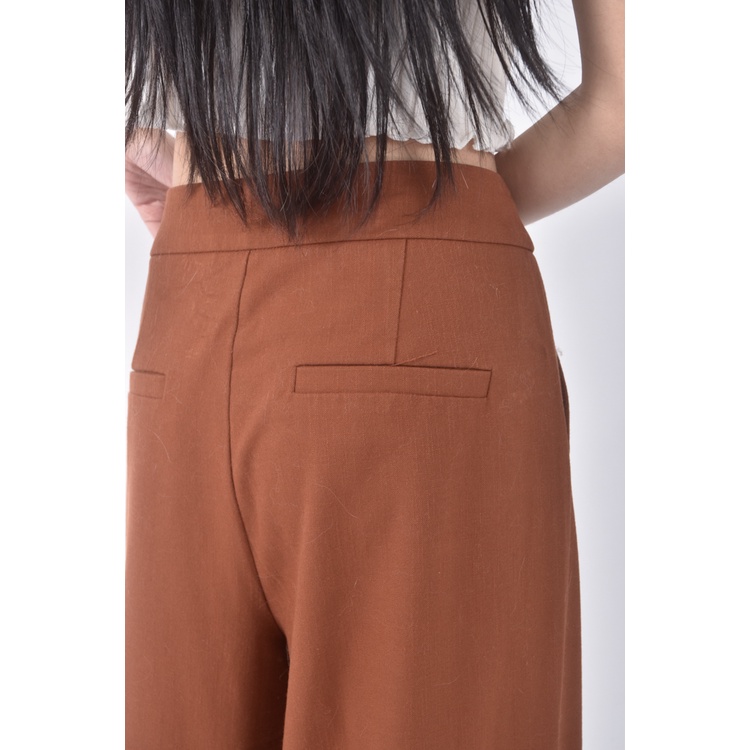 (L) so nice高腰質感橘色長褲二手衣, , large