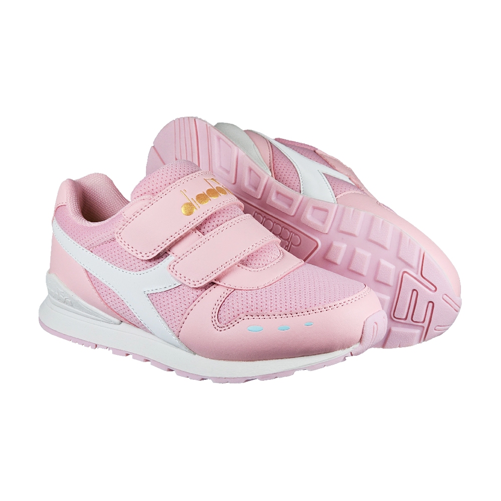 DIADORA迪亞多那 兒童時尚運動鞋 童運動鞋 童鞋 寬楦 透氣 保護後跟 吸震 減壓 健康鞋墊 身高成長 藍 粉, , large