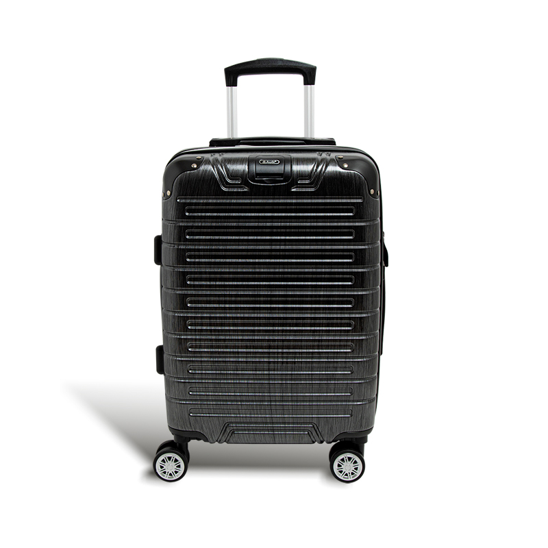 【Alldma鷗德馬】20吋追星款拉鏈登機箱H6-黑拉絲(贈保護套C2+B2棋盤束帶+多功能海關鎖), , large