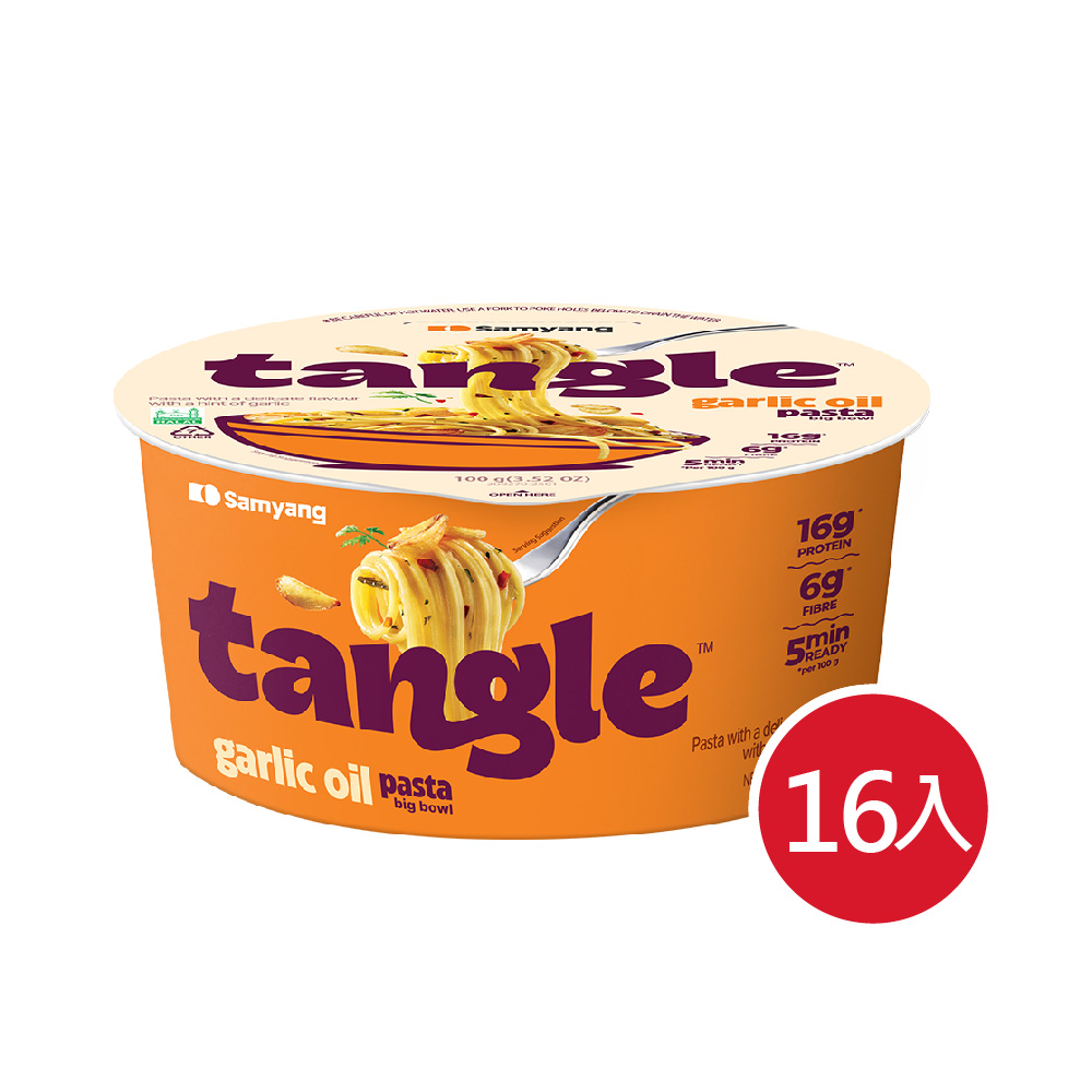 【三養】清炒蒜頭義大利麵100g x16碗 (貨號SAM4032*16), , large