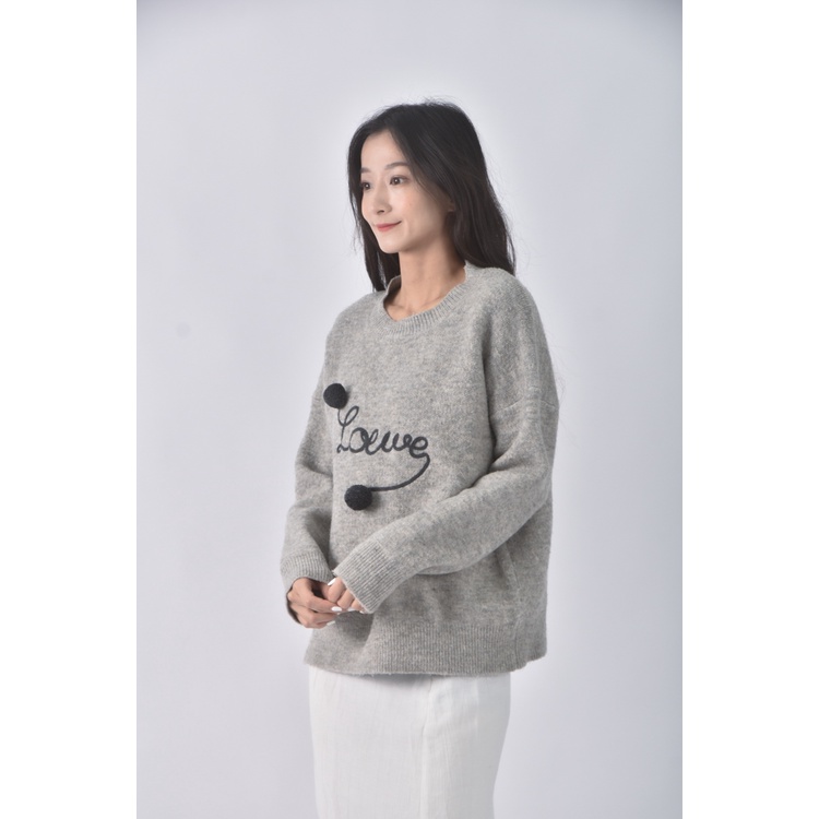 (XL) b studio質感圓領灰色長袖上衣二手衣, , large