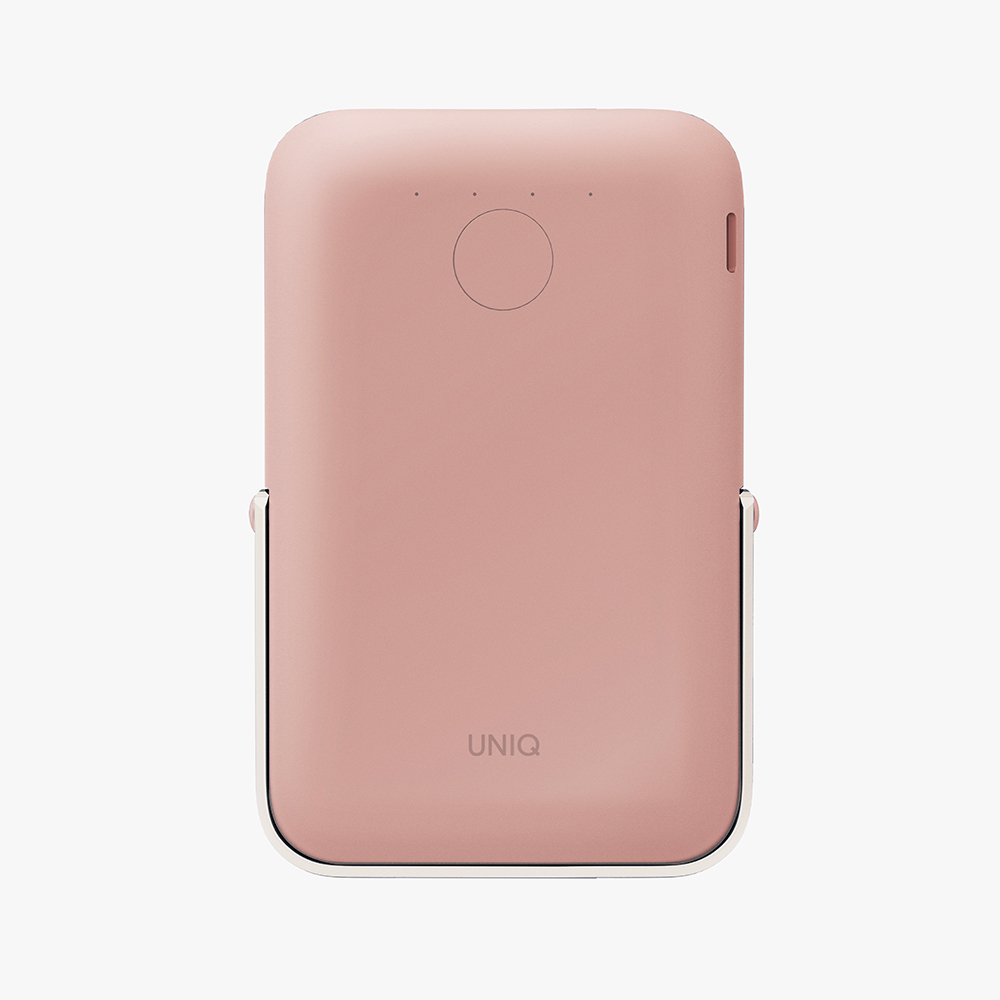 [亞瑟3C] UNIQ 新加坡
Hoveo 5000mAh 20W支架款磁吸行動電源 支援磁吸-粉色, , large