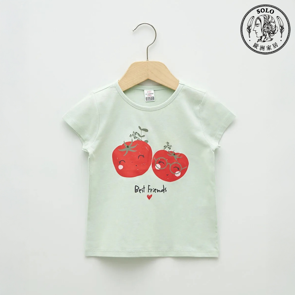 【SOLO Vintage】LCW Baby Toddler Cute Tomato 2 T-Shirts 2 Pants Set 4 Piece Set Made in Turkey 9-12m, , large