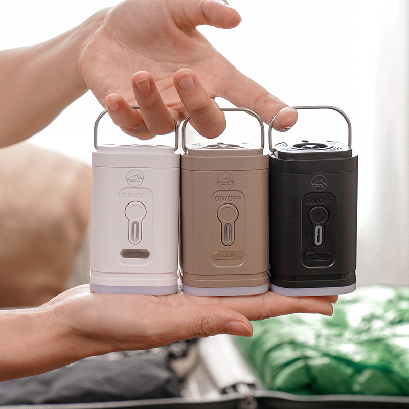 WildQuestCamp - Multi-Function Compressor Pump (Includes 3 Small Durable Vacuum Bags) - Milk Tea, 奶茶色, large