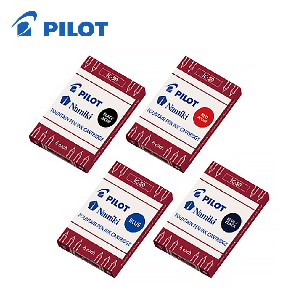 【PILOT 百樂】卡式墨水 6入/盒  IC-50 - 深藍, , large