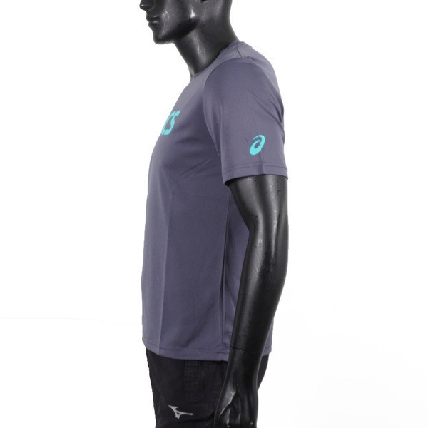 Asics 男女 短袖 T恤 運動 透氣 吸濕 快乾 抗UV 台灣製 延續 灰藍 [2033B666-020], , large