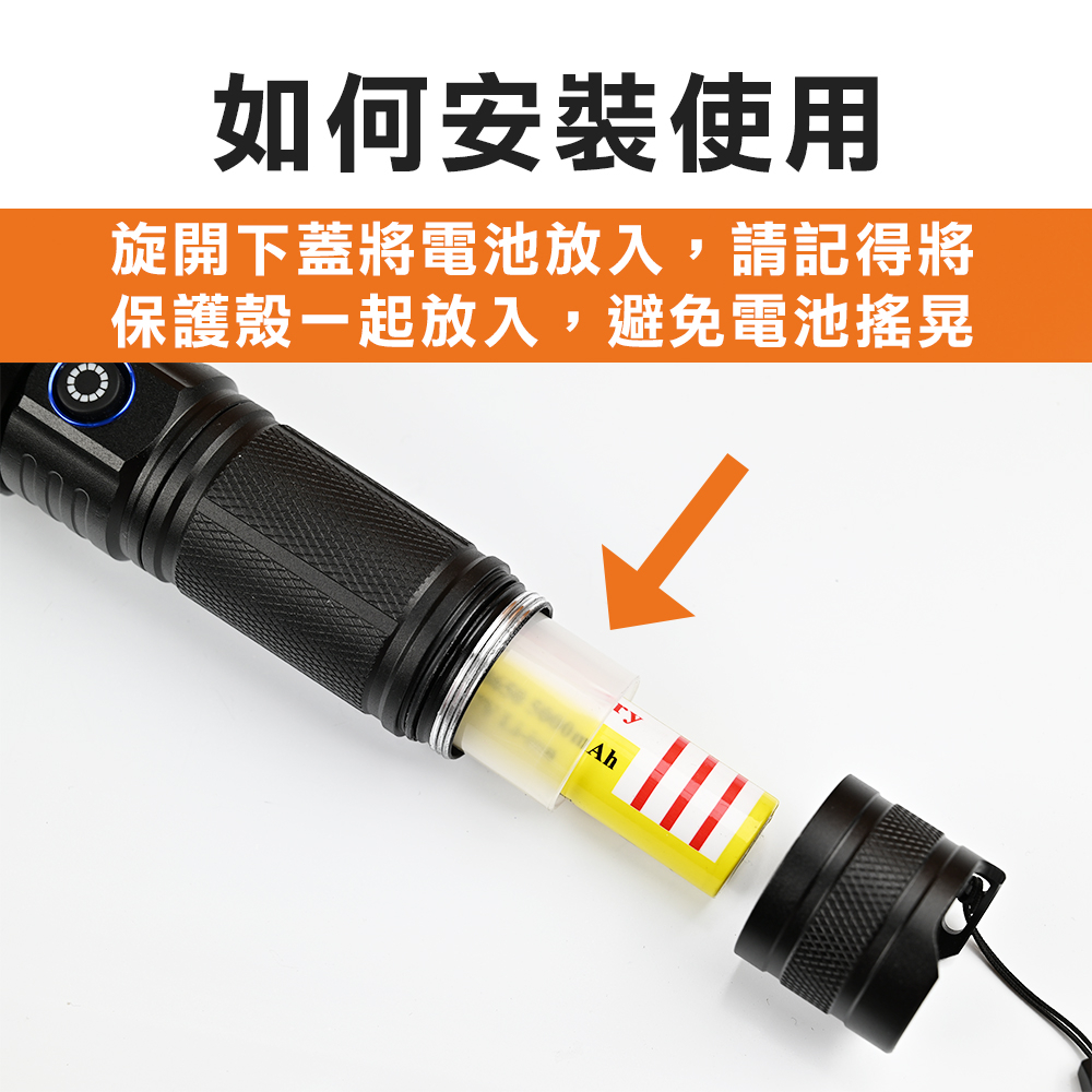 台灣現貨！P50強光手電筒 鋁合金 伸縮變焦 露營燈 Type-C USB充電手電筒 LED手電筒, , large