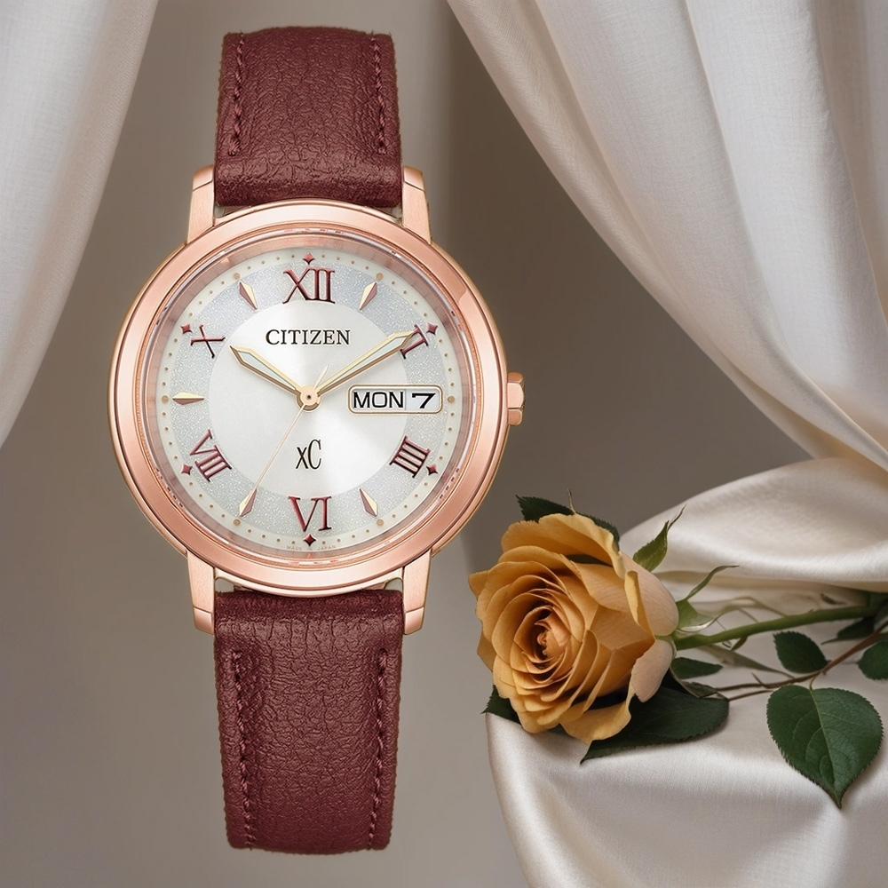 CITIZEN 星辰 XC 亞洲限定 光動能大三針女錶 EW2427-19A, , large