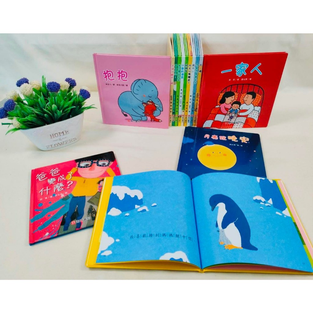 《南門書局》0~3歲~Baby小繪本共14冊~特價899元~月亮說晚安／我不／小象的澡盆／抱抱／好朋友.., , large