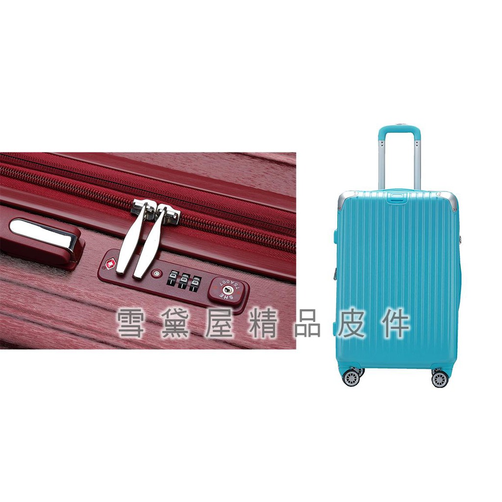 ~雪黛屋~Handle 20.24.28吋行李箱可加大容量防撞角固定海關密碼鎖硬殼箱360度雙飛機輪旋轉耐摔耐#2392, , large