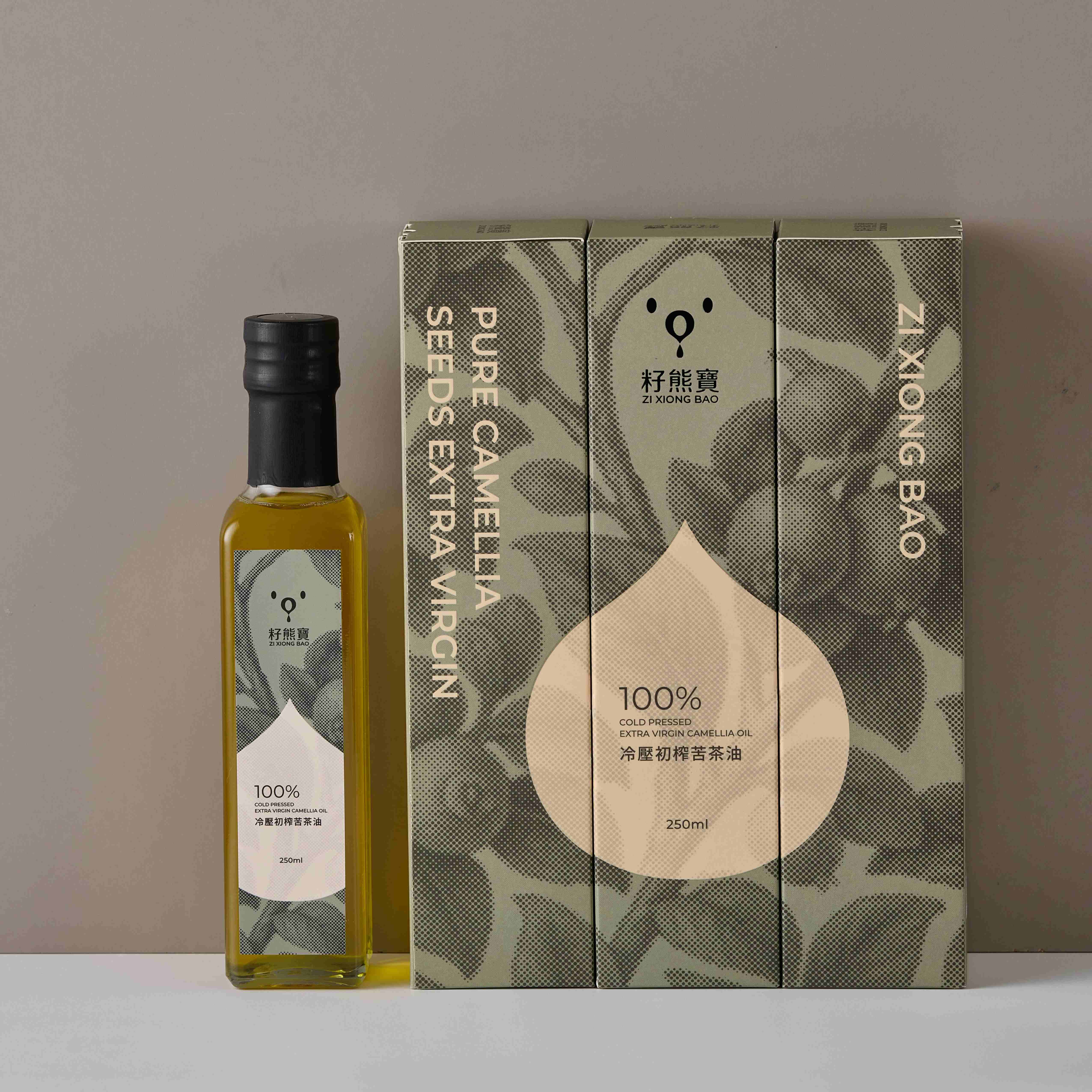 [籽熊寶茶油]籽熊寶冷壓初榨苦茶油 250ml*3入+鮮果鮮榨山茶油 245ml*3入, , large